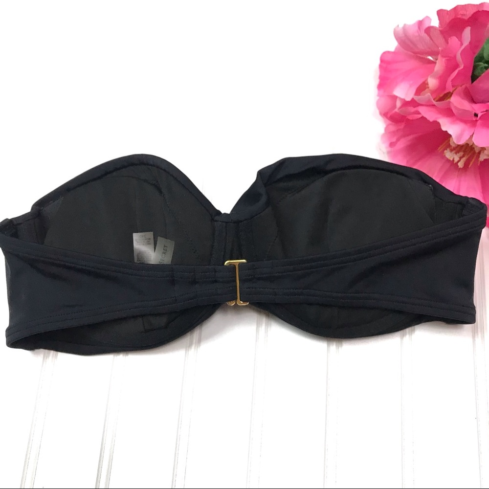 Victoria’s Secret Black Strapless Swimwear Top 34D - Picture 2 of 5